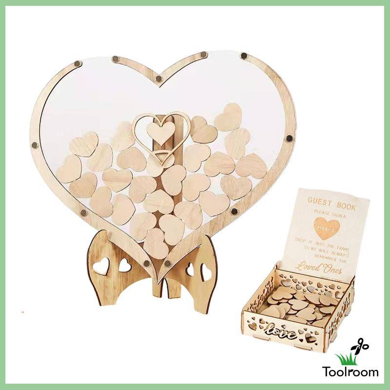 Hộp Đựng Sách Trong Suốt Hình Trái Tim Dành Cho Khách Dự Tiệc Cưới