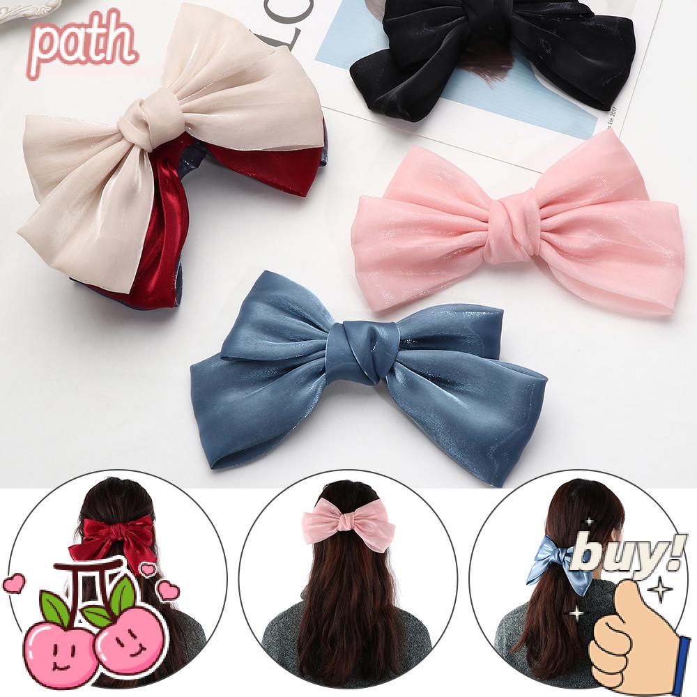 PATH Kẹp Tóc Nơ Lớn Ngọt Ngào Xinh Xắn Cho Nữ