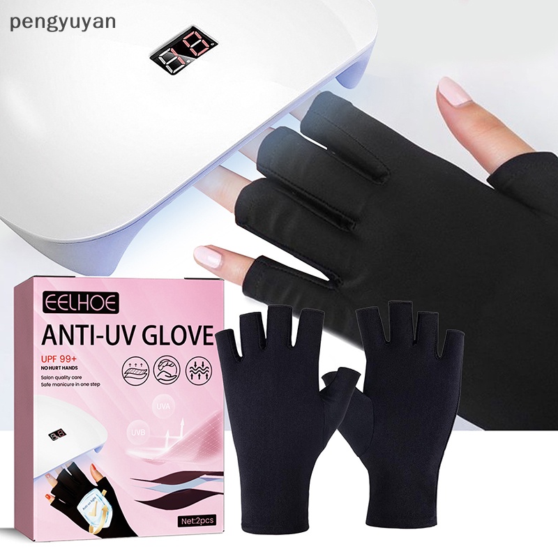 1 Đôi Găng Tay Chống Tia UV Không Ngón Dùng Làm Móng Nghệ Thuật
