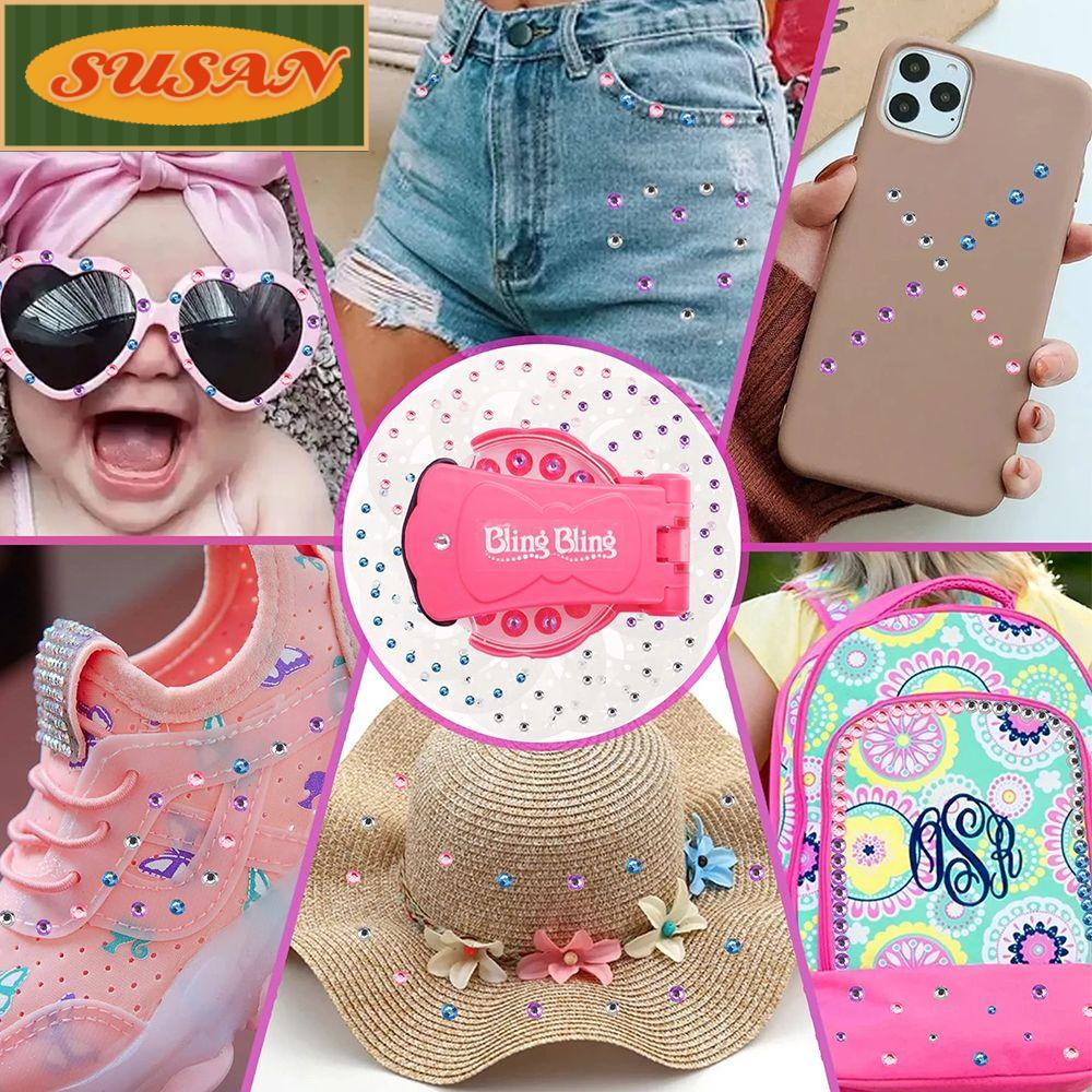 SUSANS Bộ Sticker Pha Lê Giả Làm Tóc Cho Bé Gái