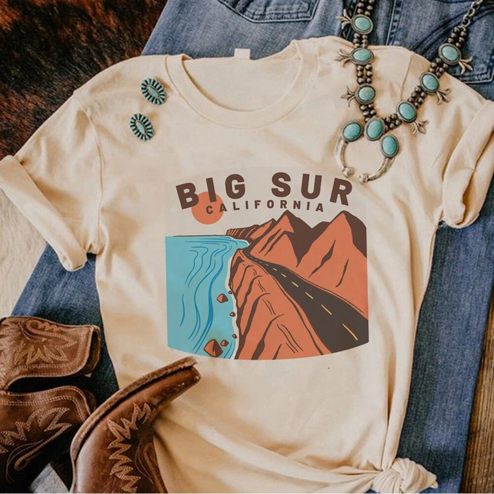 Áo Thun Nữ In Họa Tiết Hoạt Hình y2k Của California