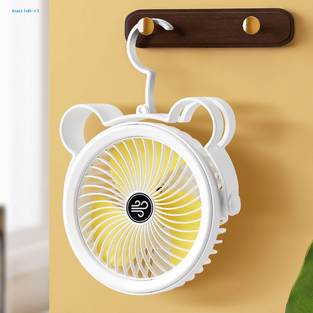 Quạt Làm Mát Để Bàn 5V 4W Đa Năng Có Thể Sạc Lại Kèm Móc Treo Tiện Dụng