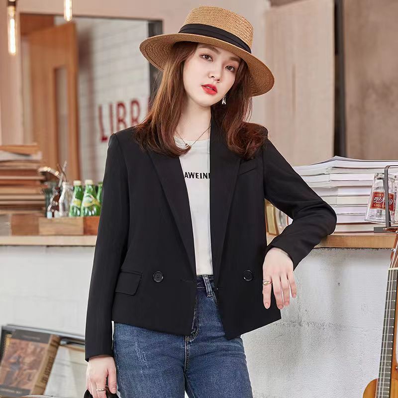 Áo Khoác Blazer Tay Dài Phong Cách Vintage Thời Trang Cho Nữ