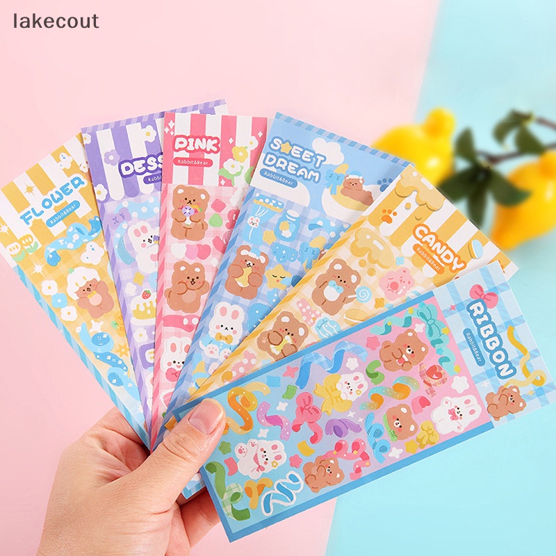 Bộ 6 Tấm Sticker Dán Trang Trí Họa Tiết Hoạt Hình Dễ Thương Bắt Mắt