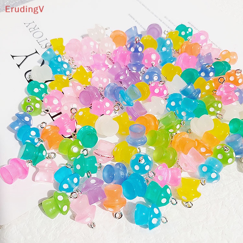 [ErudingV] Mặt Dây Chuyền Hình Nấm Bằng Resin Phát Sáng DIY Dễ Thương Ch