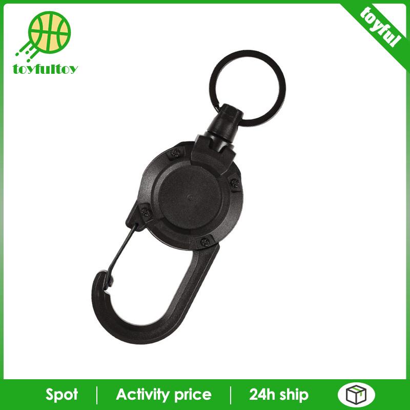 Dây Móc Khóa Bằng Thép Màu Đen Có Thể Thu Gọn