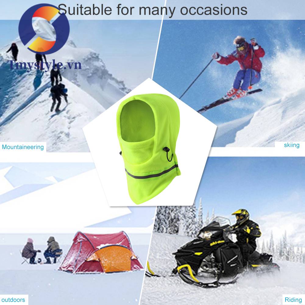 Mũ Balaclava Lót Lông Cừu Giữ Ấm Thời Trang Mùa Đông Cho Nam Và Nữ