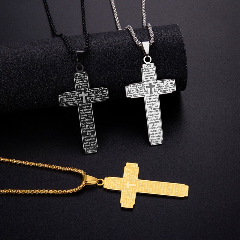 Ygt Vòng cổ Bằng Thép Không Gỉ Mặt Thánh Giá Thời Trang Dành Cho Nam