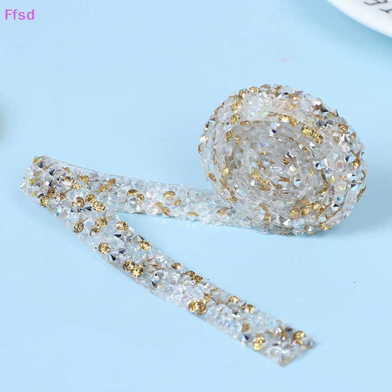 {Ffsd} Cuộn Dây Ruy Băng Đính Đá Pha Lê Cố Định Viền May Vá 1 Yard