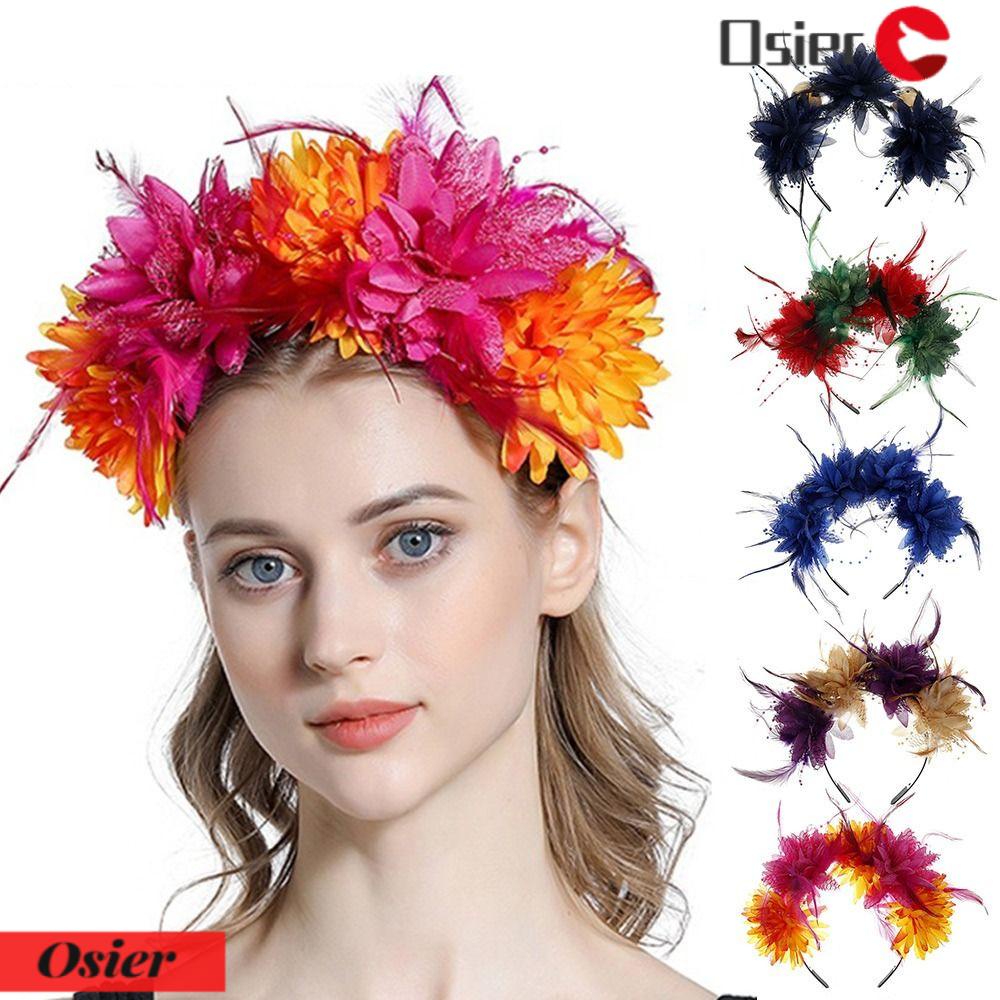 OSIER1 Vòng Hoa Đội Đầu Phong Cách Hawaii Cho Cô Dâu Chụp Hình