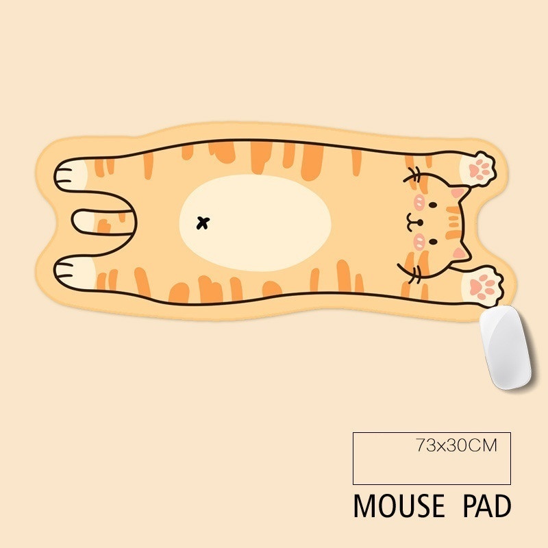 Thảm Lót Chuột Máy Tính Hình Mèo Dễ Thương Bằng Cao Su Tự Nhiên Chống Trượt