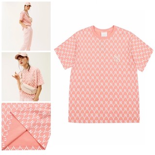 Áo thun mlb monogram pink tee full tag xuất xịn