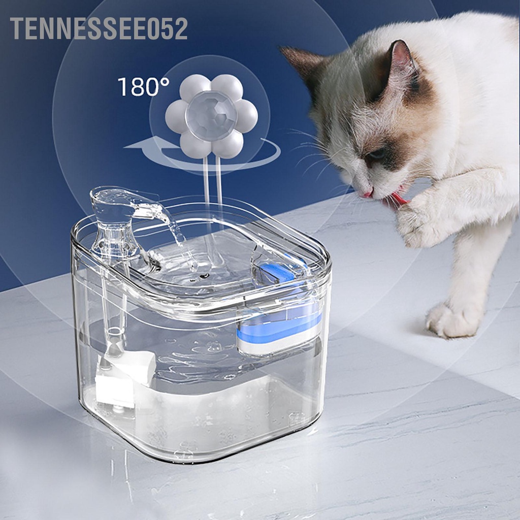 Tennessee052 Đài phun nước cho mèo Lọc tuần hoàn tự động thông minh thú cưng yên tĩnh Thú Chó