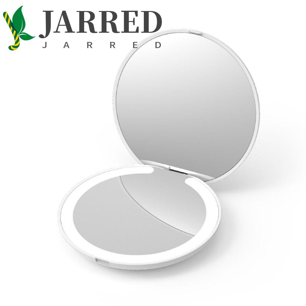 JARRED Gương Trang Điểm Mini 10X 2X Có Đèn LED Gấp Gọn Tiện Dụng Mang Theo Du Lịch