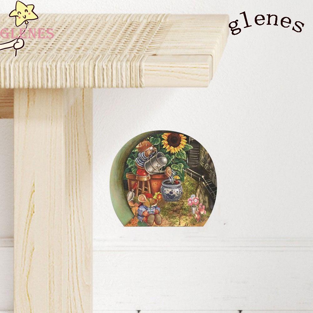 GLENES Sticker Dán Tường Tự Dính Chống Nước In Hình Hoạt Hình Có Thể Tháo Gỡ Trang Trí Phòng Bé