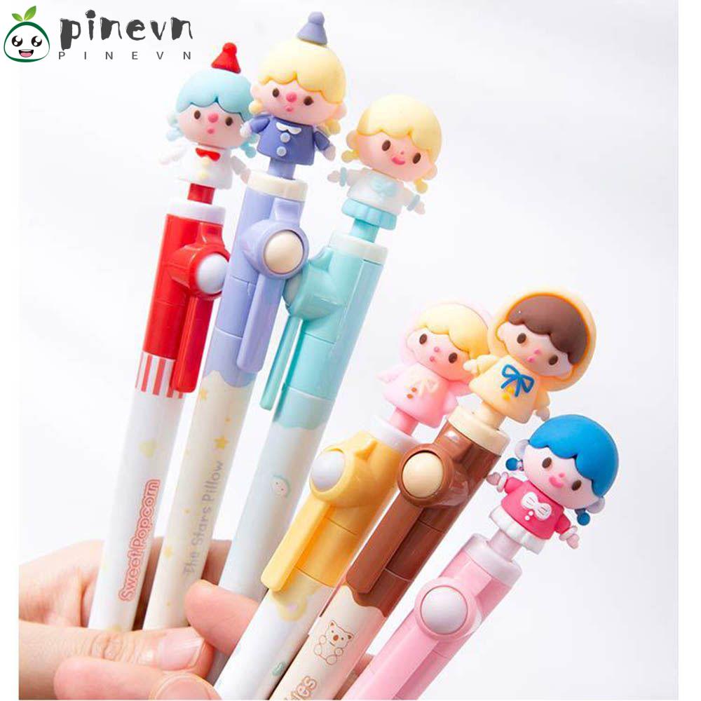 PINEVN Bút Mực Gel Họa Tiết Hoạt Hình Dễ Thương Cho Học Sinh