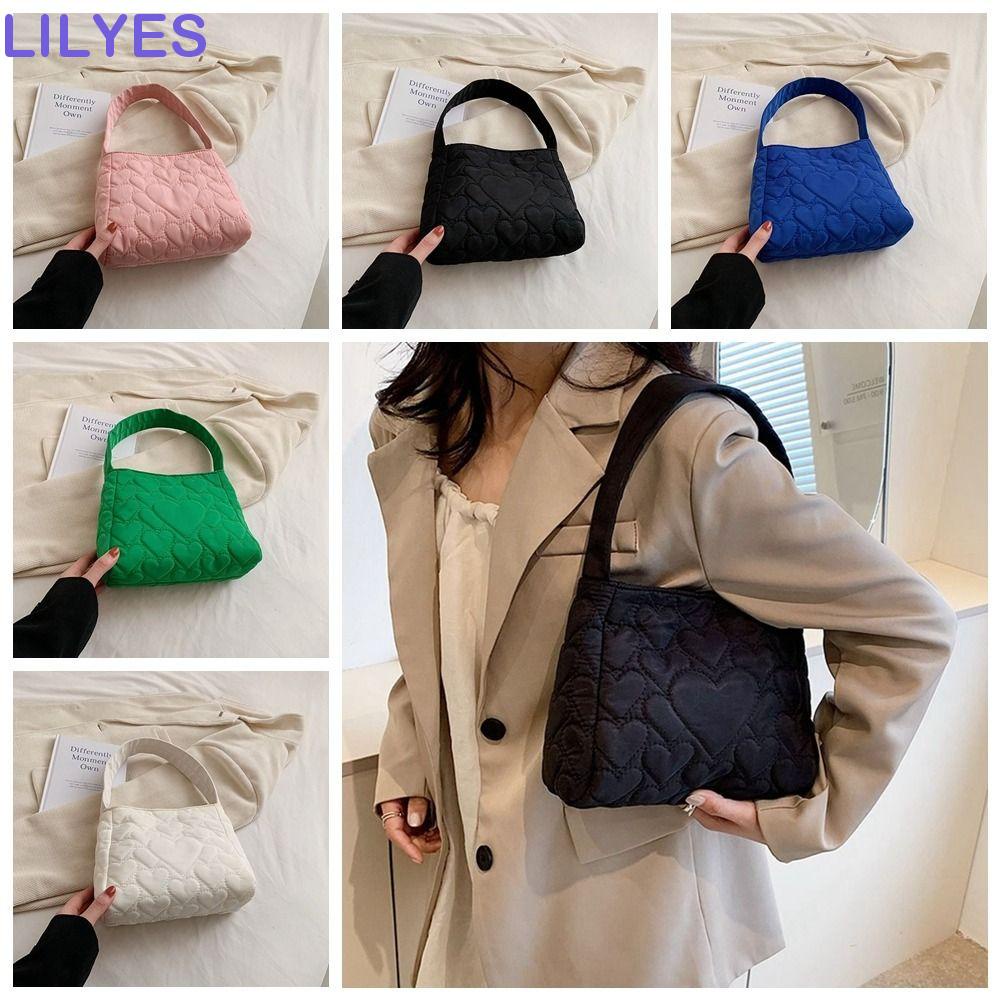 LILYES Túi Xách Đeo Vai Vải Oxford Hình Vuông Cỡ Lớn Đa Năng