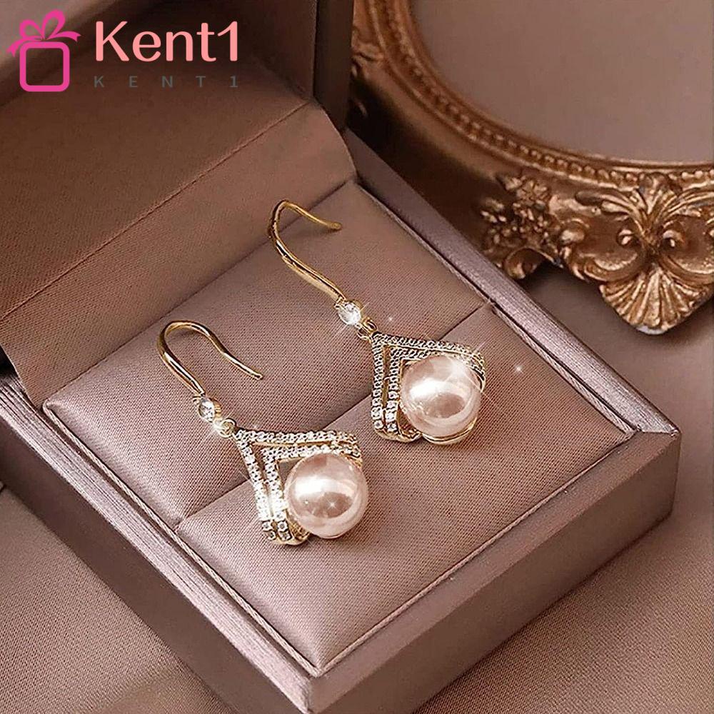 KENT1 Đôi Bông Tai Ngọc Trai Thời Trang Dành Cho Nữ