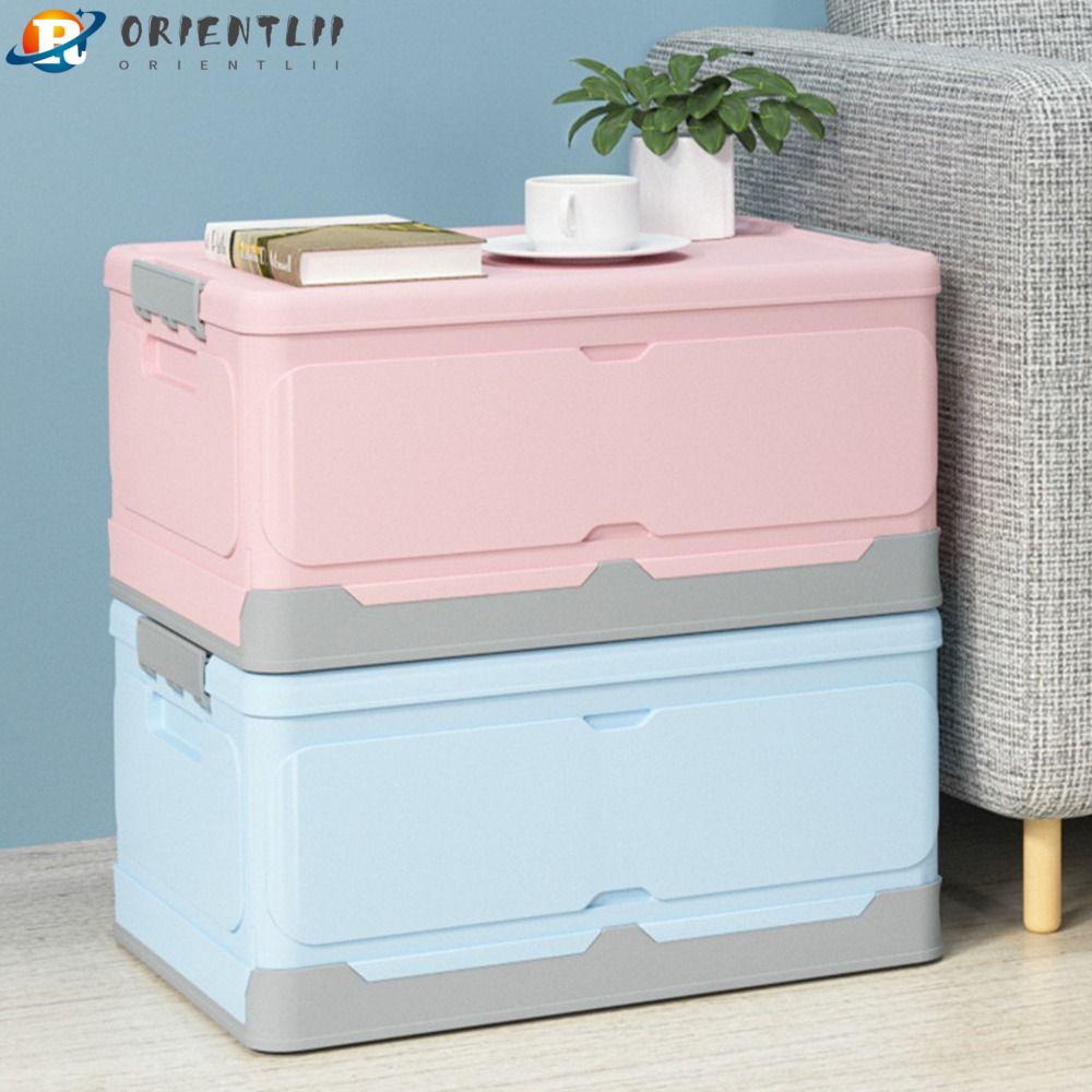 ORIENTLII Hộp Đựng Đồ Chơi / Sách Vở Bằng Nhựa Dung Tích Lớn Màu Hồng / Xanh Dương