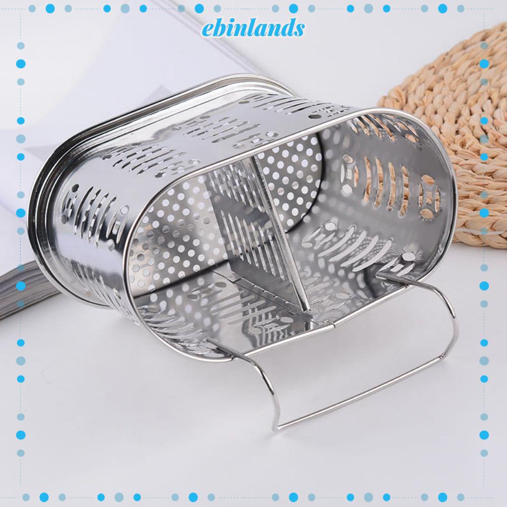 EBINLANDS Giá Đỡ Đũa Bằng Thép Không Gỉ Cao Cấp Hai Ngăn Gắn Tường Sắp Xếp Gọn Gàng Cho Nhà Bếp / Khách Sạn