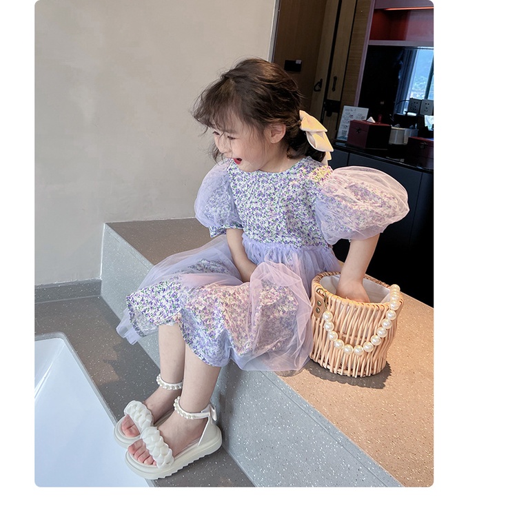 Sandal Chiến Binh Bé Gái Da Mềm Quai Dán Đính Ngọc,Nơ Sau, Quai Voan Kết Xinh Xắn, Dép Công Chúa sz 23-37