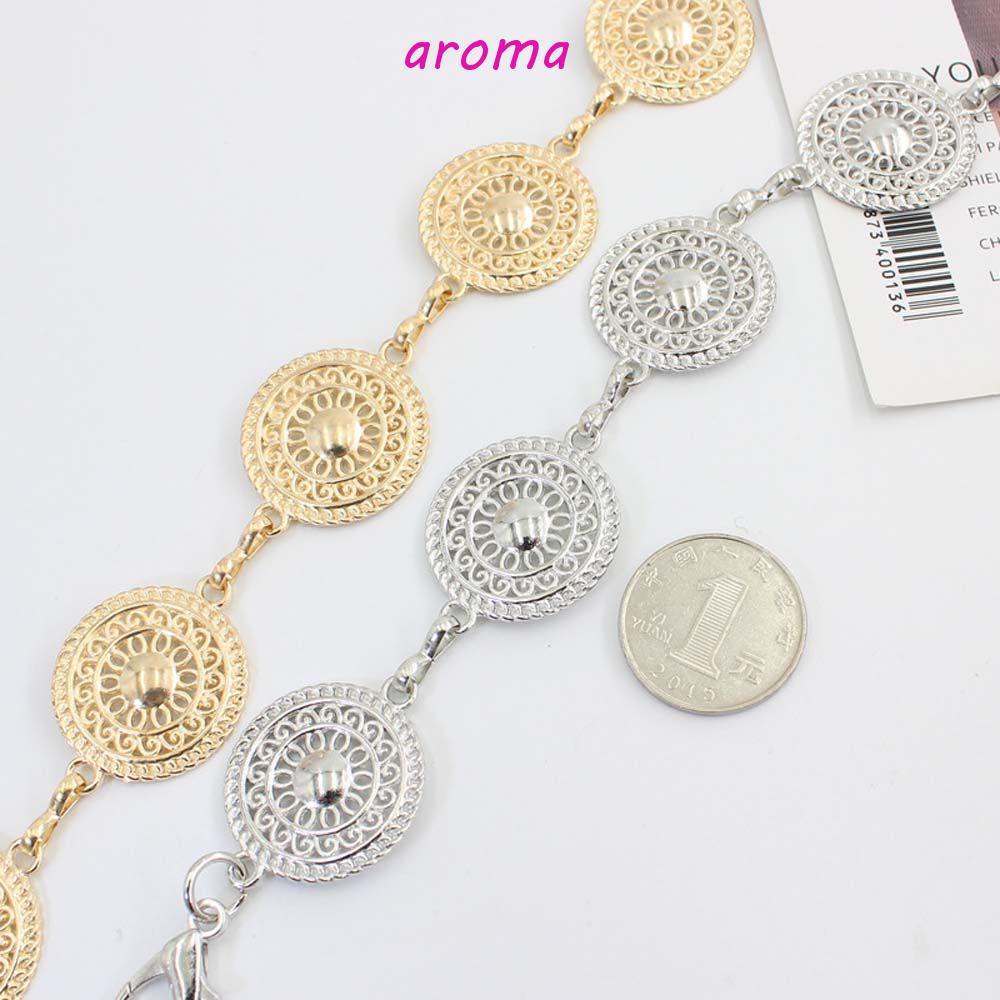 AROMA Thắt Lưng Dây Xích Bằng Bạc Có Thể Điều Chỉnh