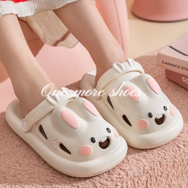 One more shoes⭐Dép Bít Mũi Họa Tiết Hoạt Hình Xinh Xắn Theo Phong Cách Xuân Hè Dành Cho Nữ