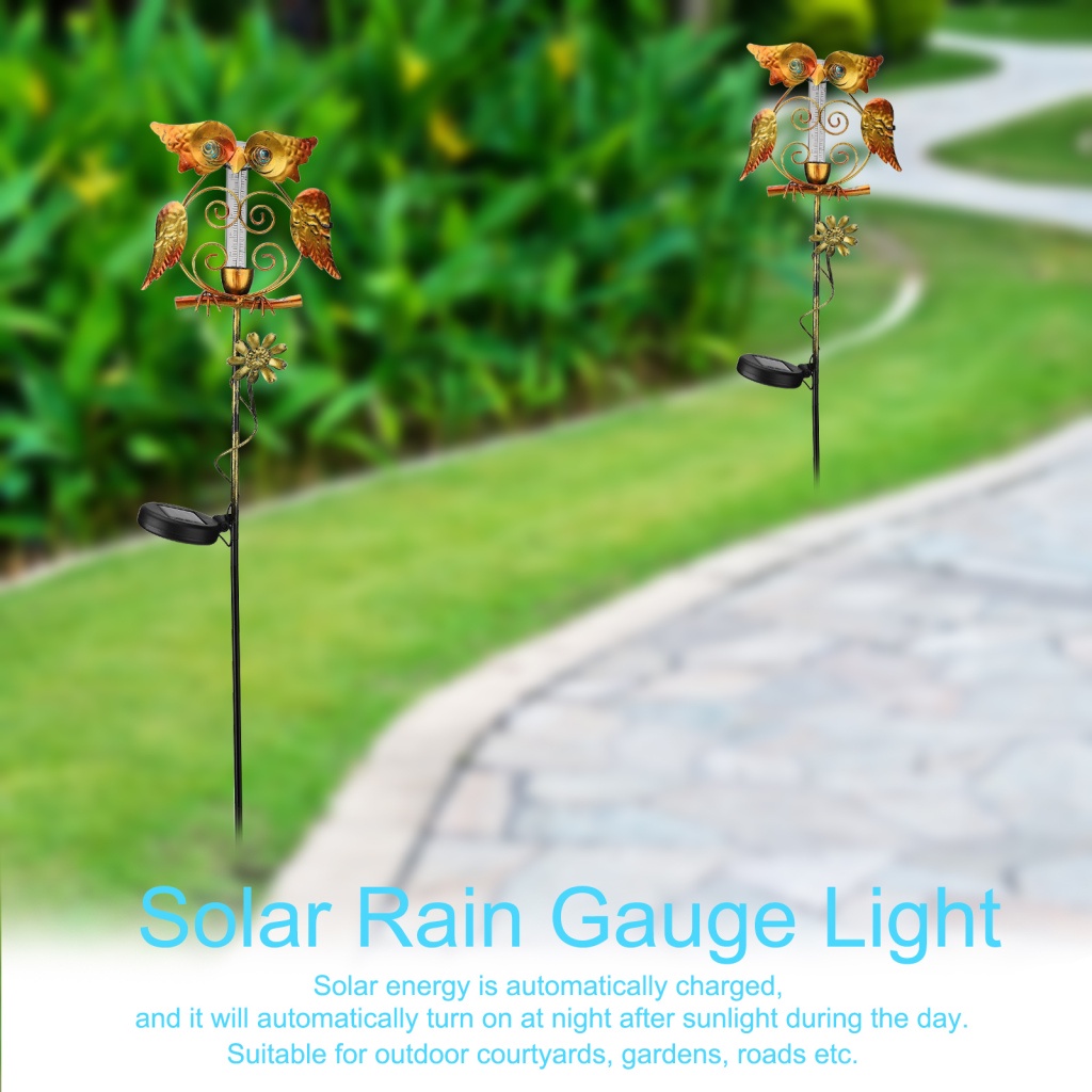 Đèn Trang Trí Sân Vườn Hình Cú Mèo Bằng Nhựa Resin Thân Thiện Với Môi Trường Chống Nước Chống Ăn Mòn