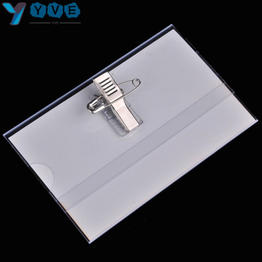 YVE Set 10 Kẹp Giữ Thẻ ID An Toàn Chống Nước Trong Suốt Tiện Dụng Cho Trường Học / Hội Nghị