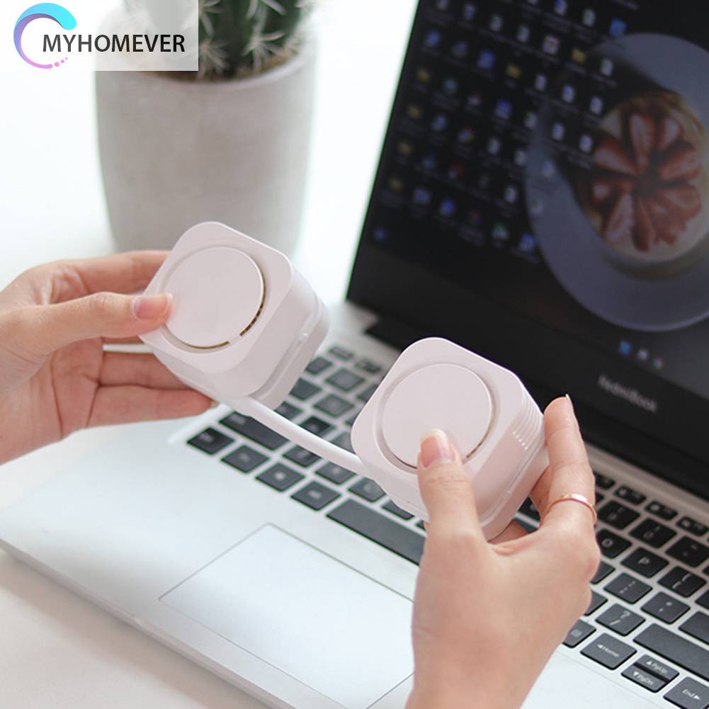 Quạt Làm Mát Đeo Cổ 3 Tốc Độ 1600mAh Có Thể Gấp Gọn Tiện Dụng Cho Gia Đình / Văn