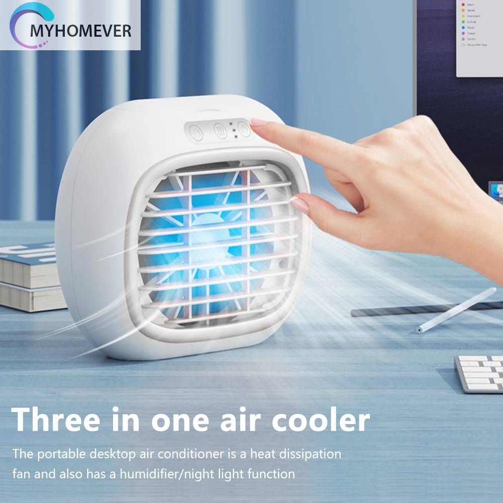 Quạt Điều Hòa Làm Mát 3 Tốc Độ Tích Hợp Đèn Ngủ 80ml