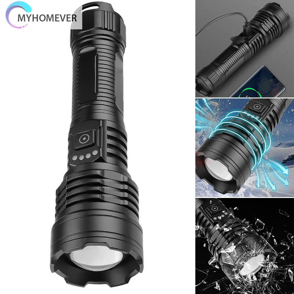 Đèn Pin Cầm Tay 2500LM Sạc Được Loại C Dùng Khi Đi Cắm Trại