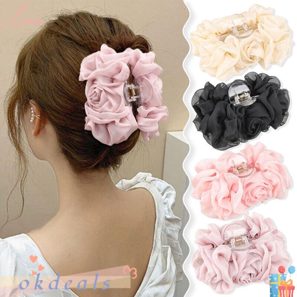 OKDEALS Kẹp Tóc Đuôi Ngựa Cỡ Lớn Thanh Lịch