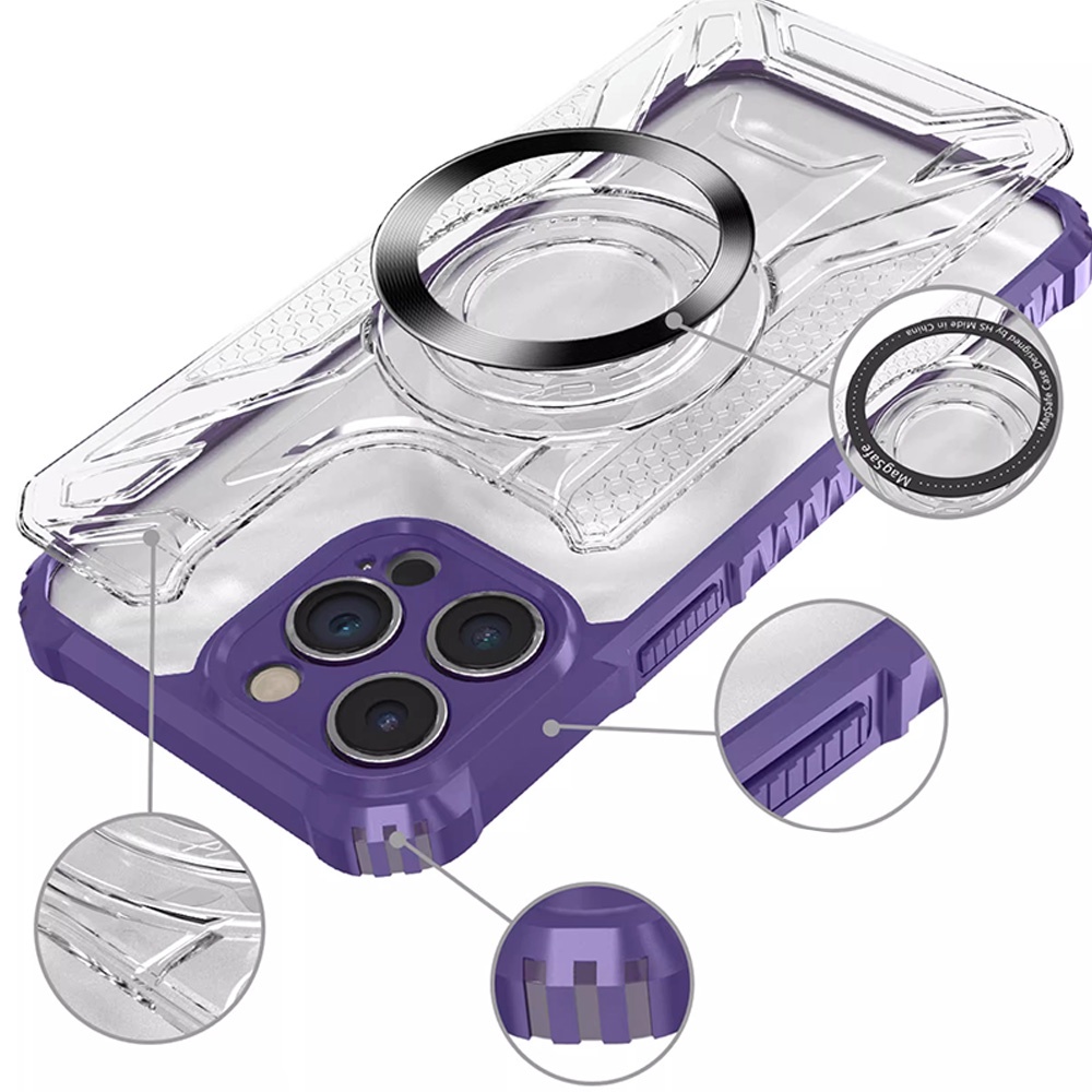 Ốp Điện Thoại TPU Mềm Trong Suốt Từ Tính Chống Sốc Thời Trang Cho IPhone 11 12 13 14 Pro Max