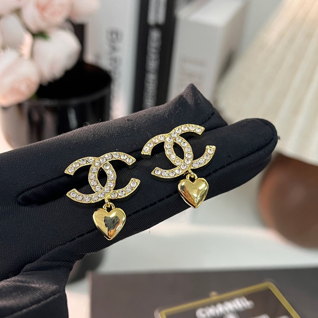 Bông Tai Bằng Thép Titan Chống Thấm Nước Không Gỉ In Logo Thời Trang Cho Nữ