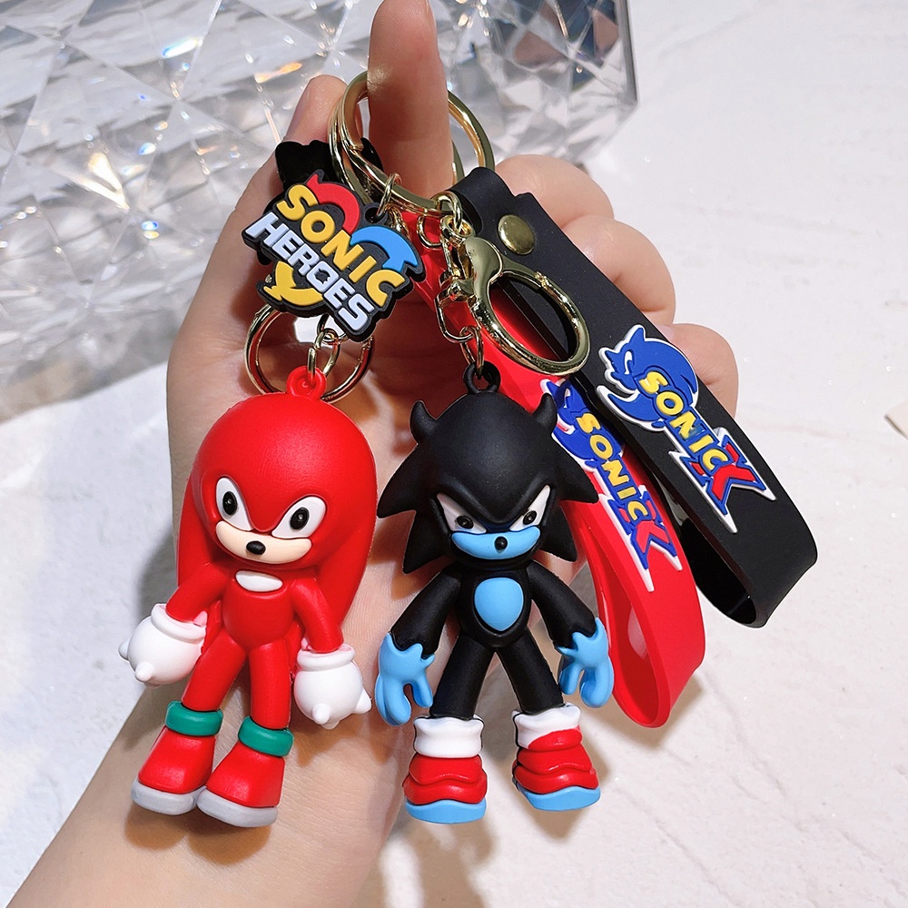 Hoạt Hình Anime Sonic Nhân Vật Hành Động Móc Khóa Móc Chìa Khóa Vòng Chìa Khóa Kawaii Silicone Túi Xách Xe Mặt Dây Đồ Chơi