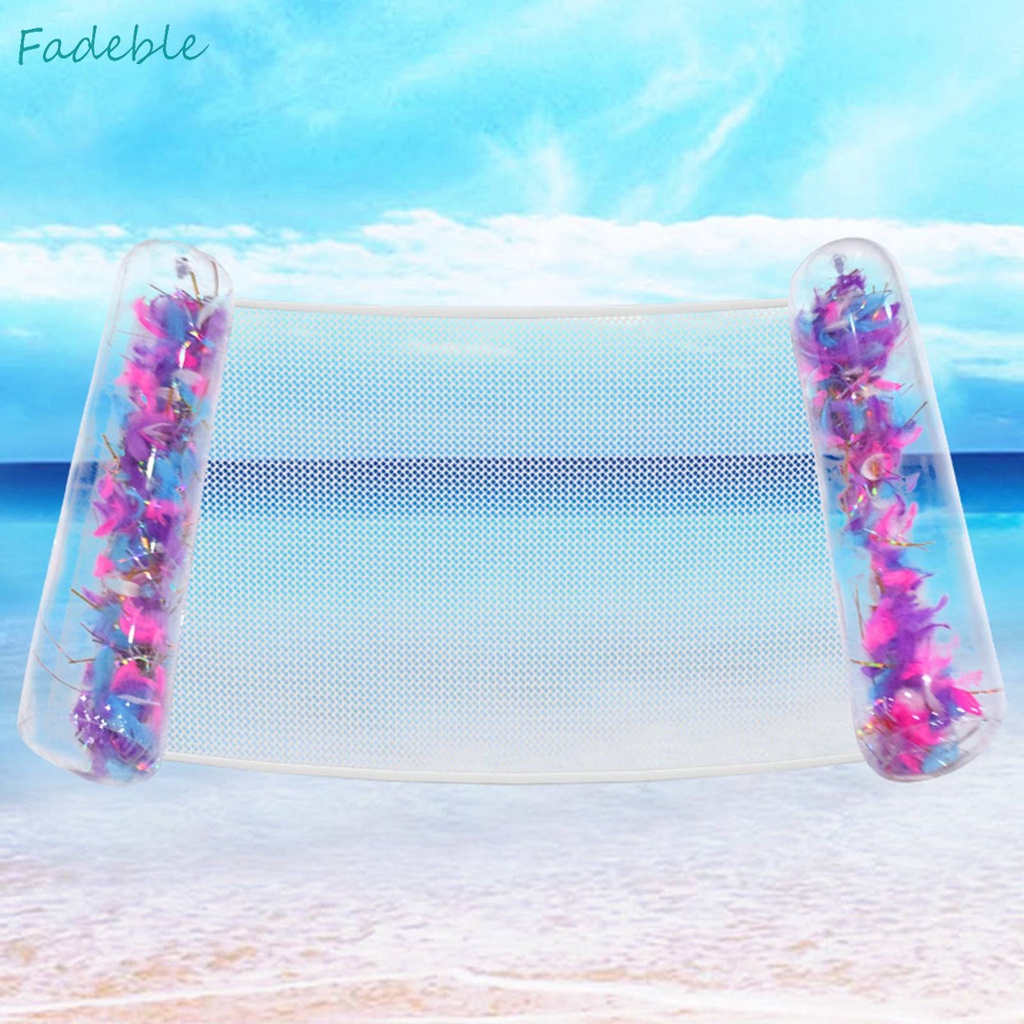 Giường Phao Bơi Bơm Hơi Bằng PVC Trong Suốt Kèm Lưới Tiện Dụng