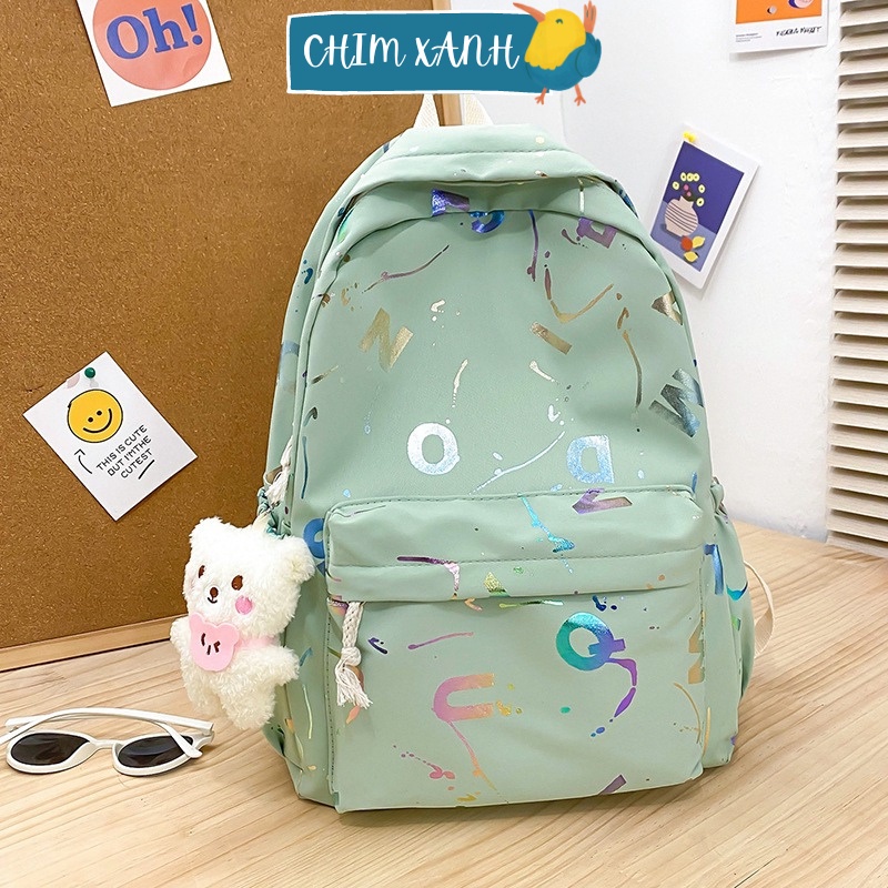 Bmmb Ba Lô Đi Học Chống Thấm Nước cx14 Màu Trơn Thời Trang Dành Cho Nữ