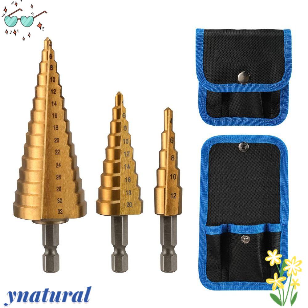 YNATURAL Bộ 3 Mũi Khoan Thang Lục Giác 1 / 4 &quot;Chuôi Lục Giác 4-32mm Tốc Độ Cao Chuyên Dụng
