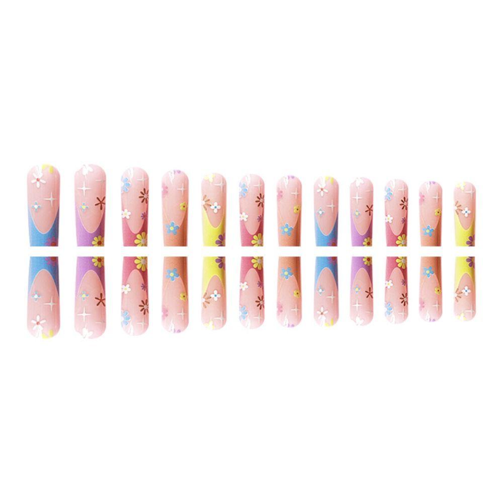 FUTURE Bộ Móng Tay Giả Dáng Dài Che Phủ Toàn Diện Đầu Vuông Thời Trang Cho Nữ