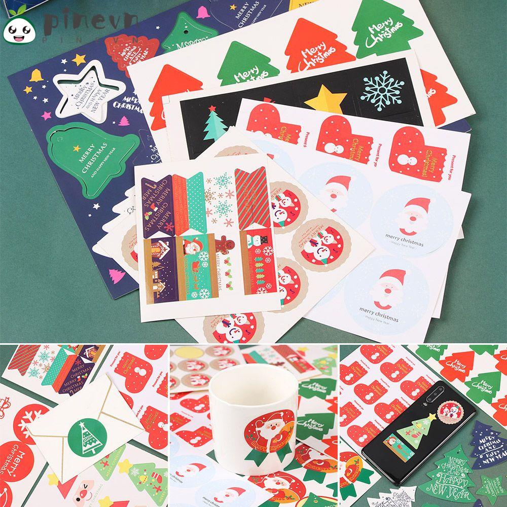 PINEVN Set 5 Sticker Dán Trang Trí Giáng Sinh