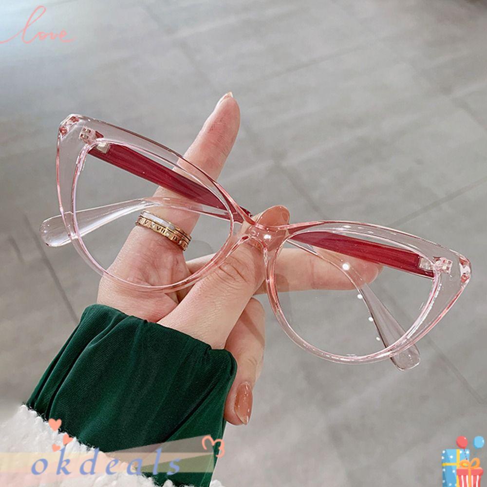 OKDEALS Kính Chống Tia UV Ánh Sáng Xanh In Họa Tiết Da Báo Bằng PC Thời Trang Cho Nữ