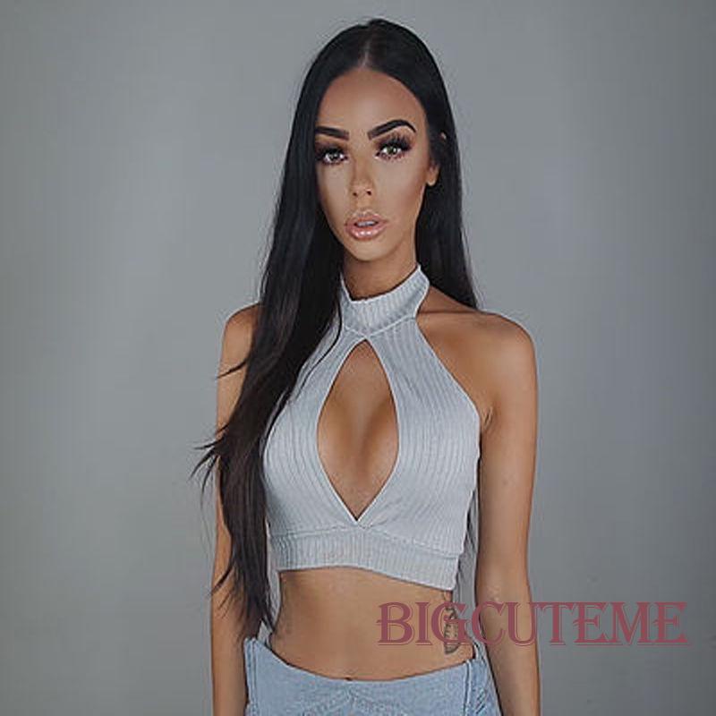 Áo Croptop Dệt Kim Cổ Lọ Không Tay Hở Lưng Màu Sắc Đơn Giản Cho Nữ