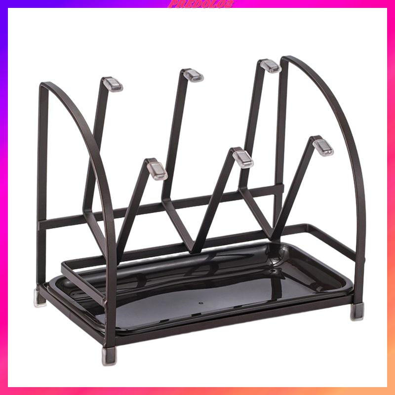 Giá Đỡ Phơi Khô Cốc Nước / Đồ Dùng Nhà Bếp 6 Móc Bằng Kim Loại Tiện Dụng