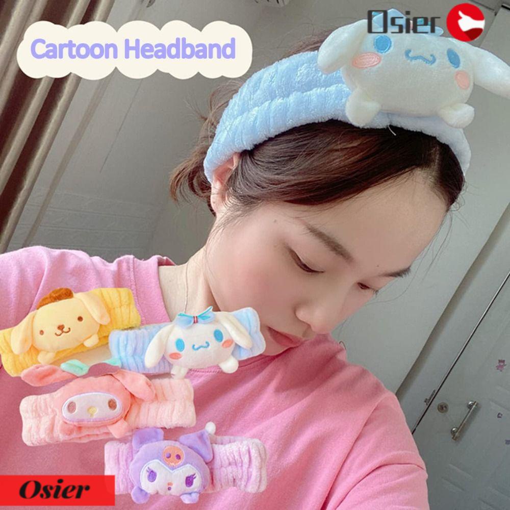 OSIER1 Băng Đô Spa Co Giãn Họa Tiết Dễ Thương