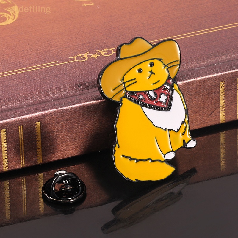 Trâm Cài Áo Hình Mèo Dễ Thương Sáng Tạo Phong Cách Cao Bồi Phương Tây Dành Cho Nữ