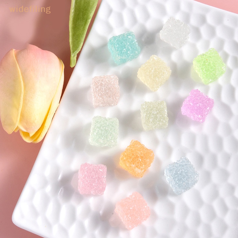 Bộ 10 Mô Hình Đồ Ăn Đường Vuông Mini Bằng Nhựa Resin Phát Quang Trang Trí Điện Thoại / Sổ Tay DIY