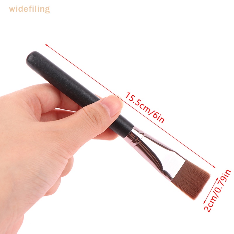 1 Cọ Trang Điểm Nền Đầu Phẳng Cán Rộng Màu Đen