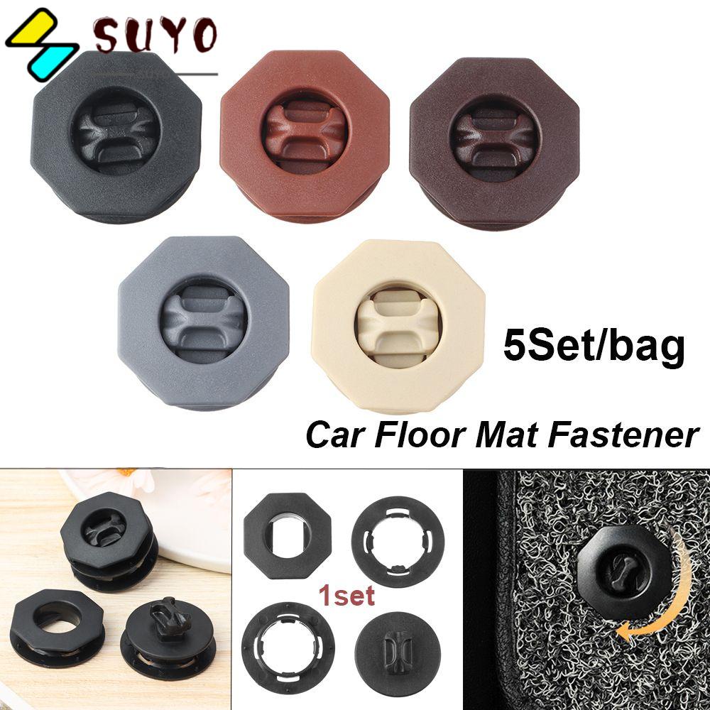 SUYO Bộ 5 Kẹp Cố Định Thảm Lót Sàn Xe Hơi Tiện Dụng