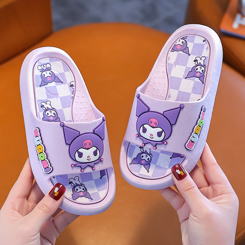 Dép Đi Trong Nhà Mềm Mại Chống Trượt Hình Sanrio Kuromi Melody / Hello Kitty / Cinnamoroll Đáng Yêu Cho Người Lớn Và Trẻ Em